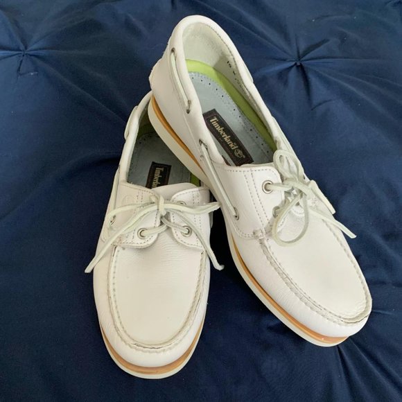 Timberland Other - NEW Men's Timberland white leather boat shoes